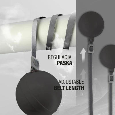 HMS Masážní hula hoop HHM16 se závažím, magnety a počítadlem černá