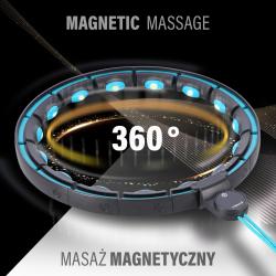 HMS Masážny hula hoop HHM17 so závažím, magnetmi a počítadlom čierna/mätová