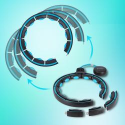 HMS Masážny hula hoop HHM17 so závažím, magnetmi a počítadlom čierna/mätová