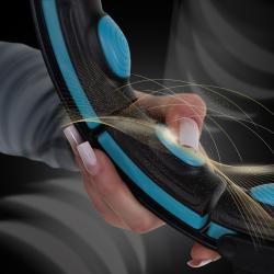 HMS Masážny hula hoop HHM17 so závažím, magnetmi a počítadlom čierna/mätová