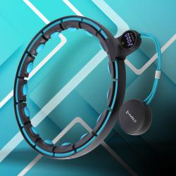 HMS Masážny hula hoop HHM17 so závažím, magnetmi a počítadlom čierna/mätová
