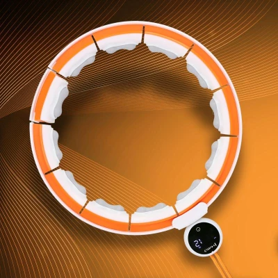 HMS Masážní hula hoop HHM21 se závažím, magnety a počítadlem bílá/oranžová