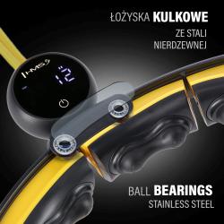 HMS Masážní hula hoop HHM21 se závažím, magnety a počítadlem černá/žlutá