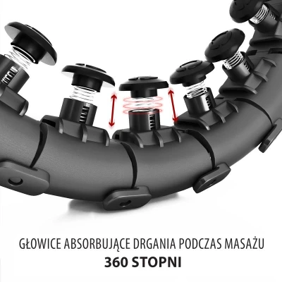 HMS Masážní hula hop HHW01 se závažím černá