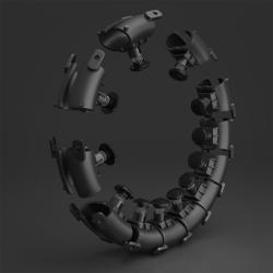 HMS Masážne hula hop HHW01 so závažím čierna