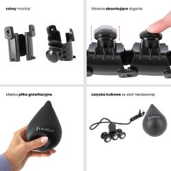 HMS Masážne hula hop HHW01 so závažím čierna