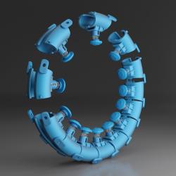 HMS Masážní hula hoop HHW01 se závažím modrá