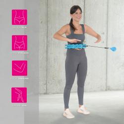 HMS Masážní hula hoop HHW01 se závažím modrá