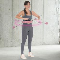 HMS Masážny hula hoop HHW01 so závažím ružová