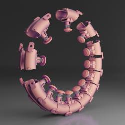 HMS Masážny hula hoop HHW01 so závažím ružová