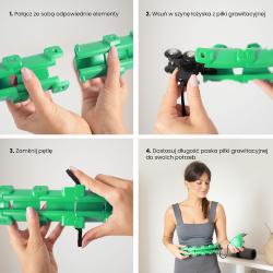 HMS Masážní hula hoop HHW01 se závažím zelená