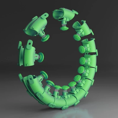 HMS Masážní hula hoop HHW01 se závažím zelená