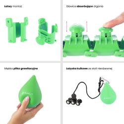 HMS Masážní hula hoop HHW01 se závažím zelená