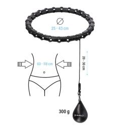HMS Masážní hula hoop HHW02 se závažím černá