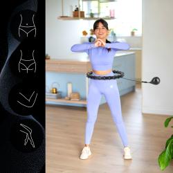 HMS Masážny hula hoop HHW02 so závažím čierna