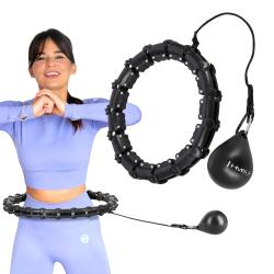 HMS Masážny hula hoop HHW02 so závažím čierna