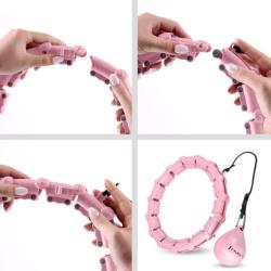 HMS Masážní hula hoop HHW02 se závažím růžová
