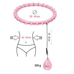 HMS Masážní hula hoop HHW02 se závažím růžová