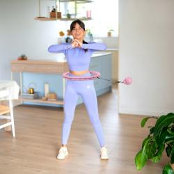 HMS Masážní hula hoop HHW02 se závažím růžová