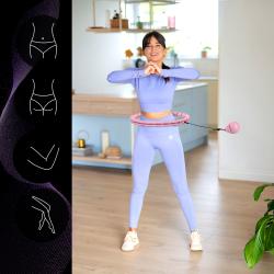HMS Masážny hula hoop HHW02 so závažím ružová