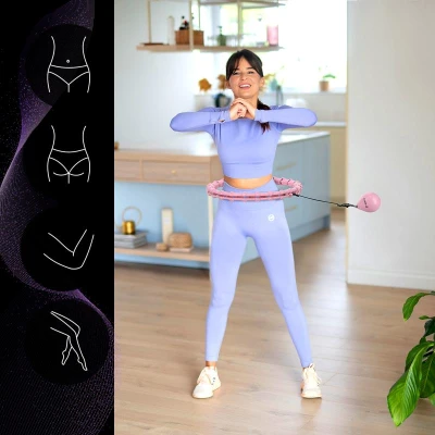 HMS Masážní hula hoop HHW02 se závažím růžová