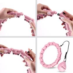 HMS Masážny hula hoop HHW02 so závažím ružová
