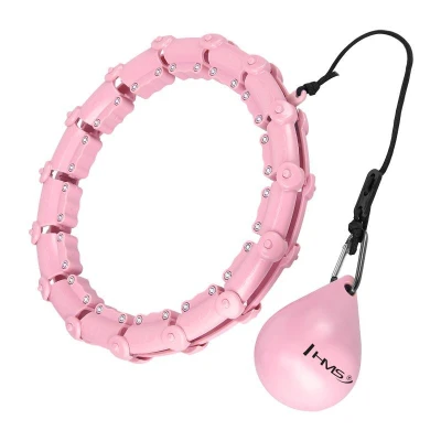 HMS Masážní hula hoop HHW02 se závažím růžová (VÝPRODEJ)
