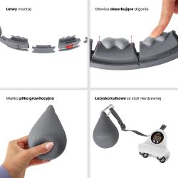 HMS Masážní hula hop HHW06 se závažím a počítadlem černá