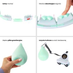 HMS Masážny hula hop HHW06 so závažím a počítadlom zelená