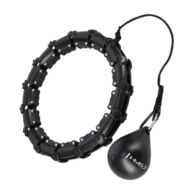 HMS Masážní hula hoop HHW11 PLUS SIZE se závažím černá HMS Masážní hula hoop HHW11 PLUS SIZE se závažím černá