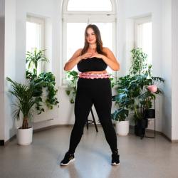 HMS Masážní hula hoop HHW11 PLUS SIZE se závažím růžová