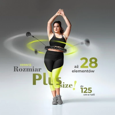 HMS Masážní hula hop HHW12 plus size se závažím černá