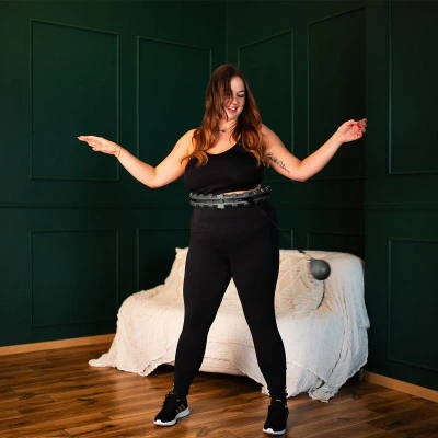 HMS Masážní hula hop HHW12 plus size se závažím černá