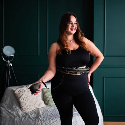 HMS Masážní hula hop HHW12 plus size se závažím černá