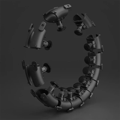 HMS Masážní hula hop HHW12 plus size se závažím černá