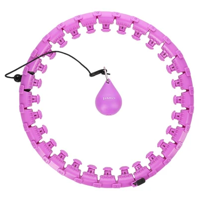 HMS Masážní hula hop HHW12 plus size se závažím fialová HMS Masážní hula hop HHW12 plus size se závažím fialová