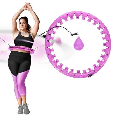 HMS Masážní hula hop HHW12 plus size se závažím fialová