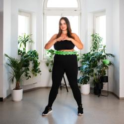 HMS Masážní hula hoop HHW12 plus size se závažím zelená