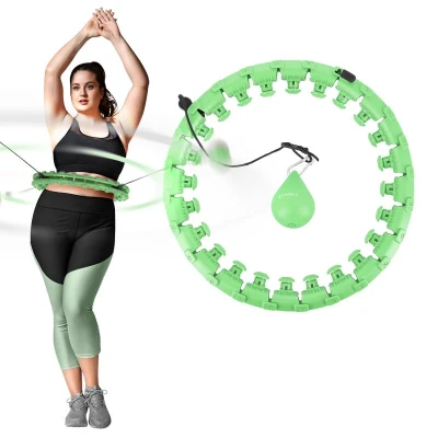 HMS Masážní hula hoop HHW12 plus size se závažím zelená