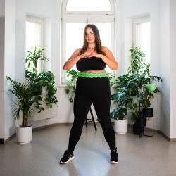 HMS Masážní hula hoop HHW12 plus size se závažím zelená