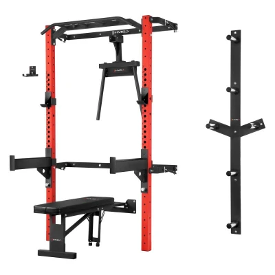 HMS KLT22 červený Multifunkční posilovací stojan - Power Rack