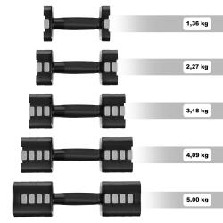 HMS Nastaviteľné činky HL02 2 x 5 kg