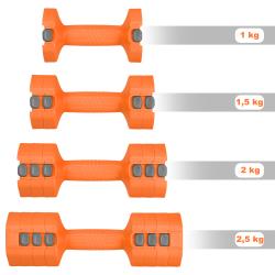 HMS Nastaviteľné činky HL03 2 x 2,5 kg