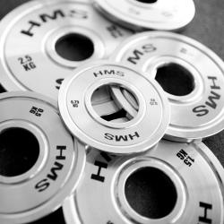 HMS Oceľový olympijský kotúč TOS02 0,25 kg