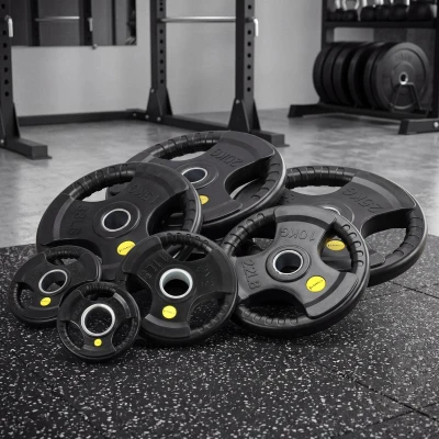 HMS TOK10 Pro černý 10 kg olympijský pogumovaný kotouč