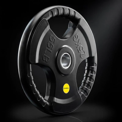 HMS TOK25 Pro černý 25 kg olympijský pogumovaný kotouč