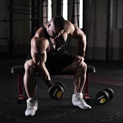 HMS Pogumovaná jednoruční činka HG Pro 10 kg