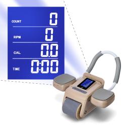 HMS Posilovací válec na břicho KA08 hnědý s automatickým odskokem