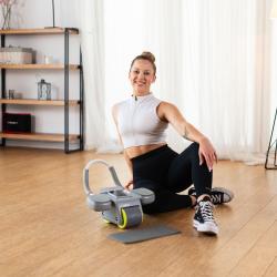 HMS Posilovací válec na břicho KA08 šedý s automatickým odskokem