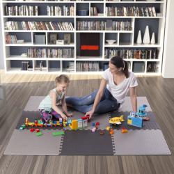 HMS PREMIUM MP12 Ochranná puzzle podložka 60 x 60 x 1.2 cm svetlo sivá